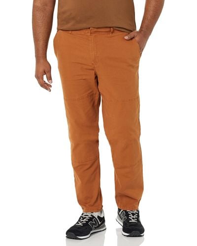 Amazon Essentials Stretch Canvas Double Knee Utility Trousers - Brown