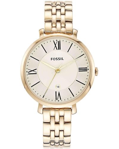 Fossil Jacqueline Quartz Stainless Steel Three-hand Watch - Natural
