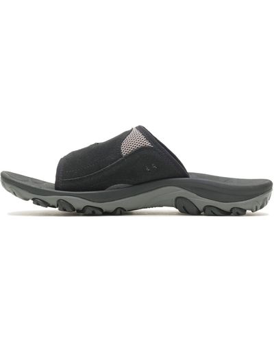 Merrell , Huntington Leather Slide Sandal, Black, 12.5 Uk