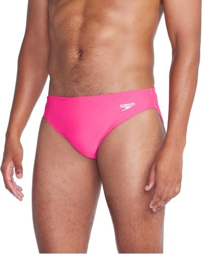 Speedo Swimsuit Brief Eco Flex 2" Outseam Beachstar Swim - Pink