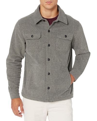Amazon Essentials Long-sleeve Polar Fleece Shirt Jacket - Gray