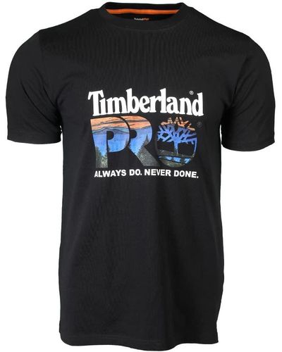 Timberland T- Shirt avec Logo sur la Poitrine - Noir