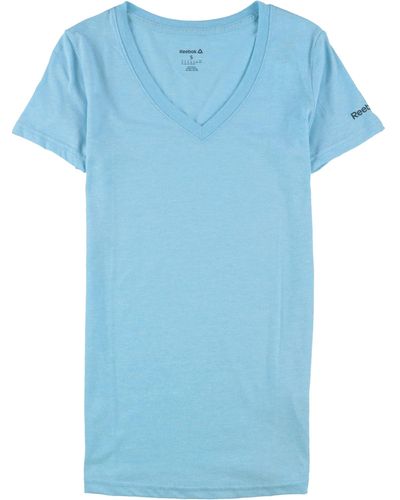 Reebok 2015 Crossfit Games Atlantic Regional Grey Dueling Icons V-neck T-shirt At2277 - Blue