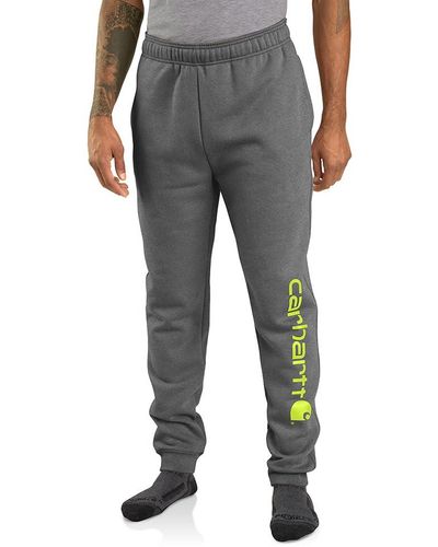 Carhartt Relaxed Fit Midweight Tapered Logo Graphic Sweatpant - Gray
