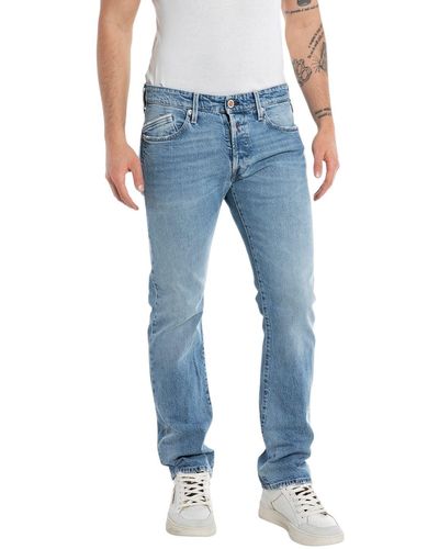 Replay Jeans Waitom Regular-Fit aus Comfort Denim - Blau