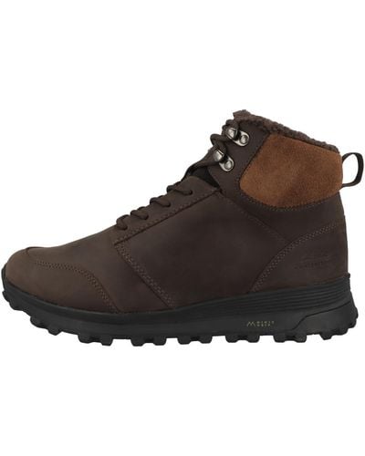 Clarks Atl Trek Up Waterproof Leather Boots In Brown Warmlined Standard Fit Size 7 - Black