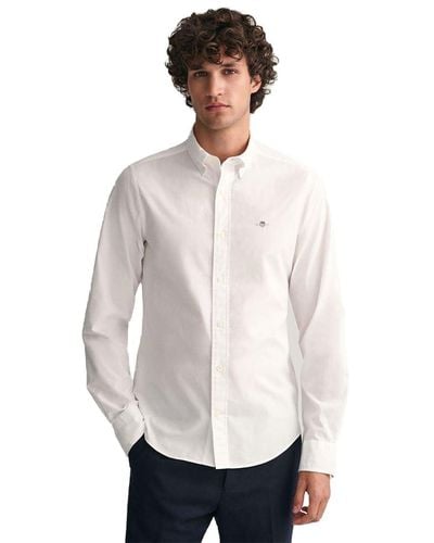 GANT Slim POPLIN Shirt Klassisches Hemd - Weiß