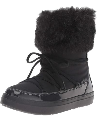Crocs™ Lodgepoint Lace Boot Sneeuw - Zwart