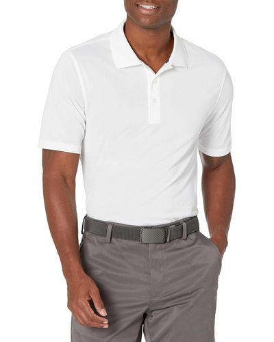 Amazon Essentials Polo de Golf à Séchage Rapide Coupe Régulière - Blanc