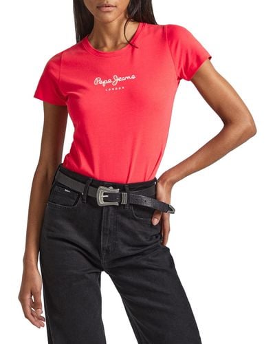 Pepe Jeans Nouvelle-Virginie SS N T-Shirt - Rouge