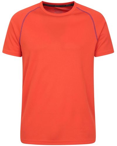 Mountain Warehouse Shirt Endurance pour - Haut Respirant idéal pour Automne - Orange