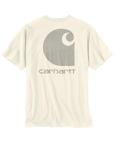 Carhartt Big & Tall Relaxed Fit Heavyweight Short-sleeve Pocket C Graphic T-shirt - Natural