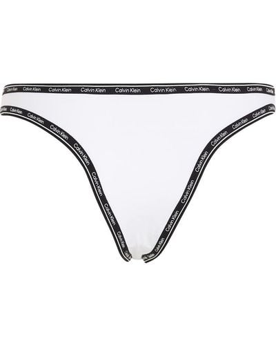 Calvin Klein Slip Bikini Donna High Leg Sportivo - Bianco