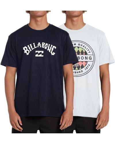Billabong Shirts For – 2 Pack Cotton S Beach Summer - Blue