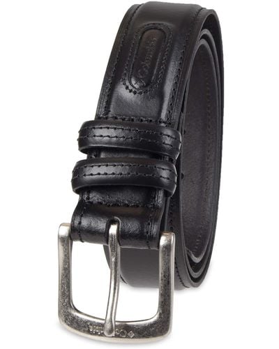 Columbia Big & Tall Dress Casual Prong Buckle Belt For Jeans Trousers - Black