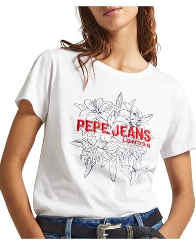 Pepe Jeans Inès T-Shirt - Blanc
