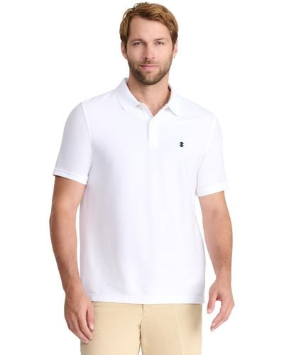 Izod 's Big-and-tall Advantage Performance Short-sleeve Solid Polo Shirt - White