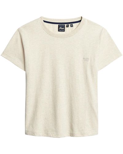 Superdry Essential Logo 90's T Shirt - Natural