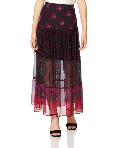 Desigual Fal_splasha Skirt - Rot