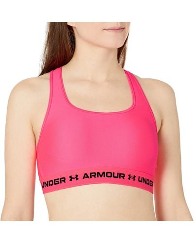 Under Armour Armour® Mid Crossback Sports Bra - Pink