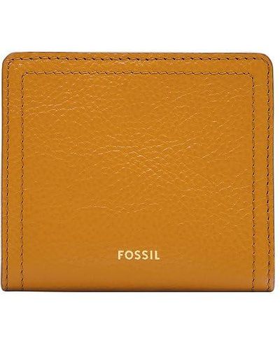 Fossil Logan Gelbe Multifunktions-Geldbörse aus Leder - Orange