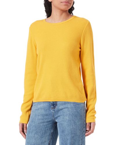 Marc O' Polo Pull à ches Longues Sweater - Jaune