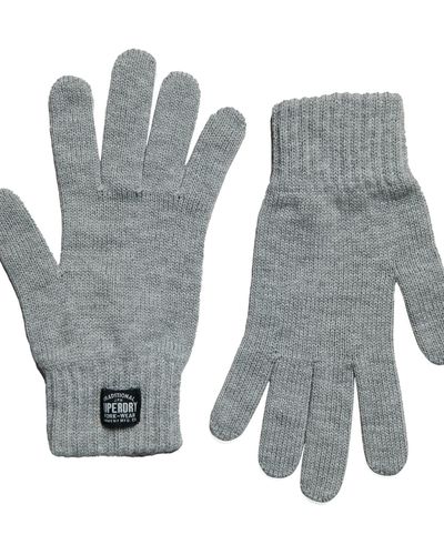 Superdry Classic Knitted Gloves - Grey