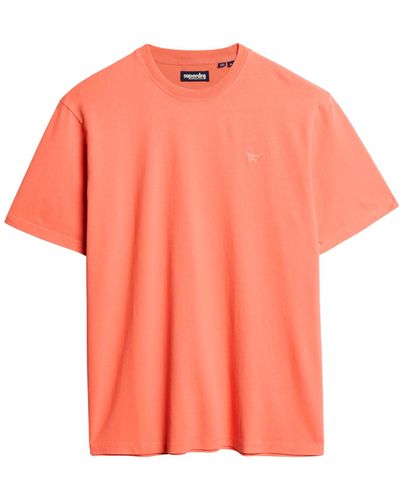 Superdry Vintage Mark T-Shirt Leuchtend Korallrot XL - Pink