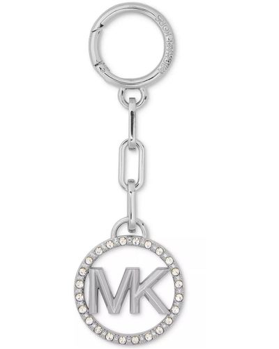 Michael Kors MK Circle Pave Key Charm - Bianco