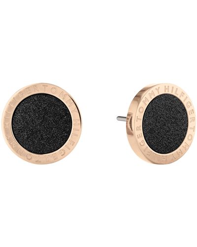 Tommy Hilfiger Jewellery Women's Stud Earrings Carnation Gold - 2780705 - Black