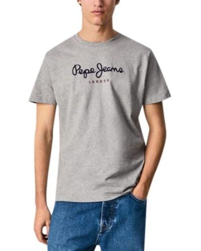 Pepe Jeans London Rundhals T-Shirt EGGO - Grau