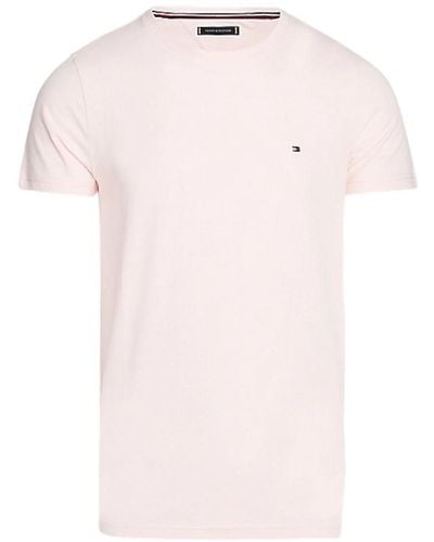 Tommy Hilfiger Stretch Slim Fit Tee Mw0mw10800 S/s T-shirt - Pink