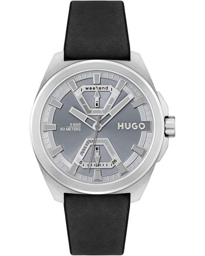 HUGO #expose Multifunction Stainless Steel And Link Bracelet Watch - Grey