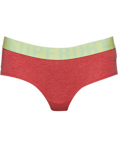 Superdry Large Logo Hipster Brief Nh W3110367a Coral Marl 12 - Rood