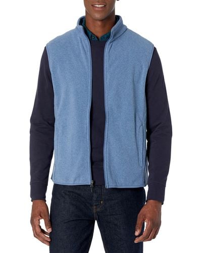 Amazon Essentials Standard Full-zip Polar Fleece Vest,blue