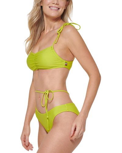 Tommy Hilfiger Adjustable Comfortable Bikini Top - Yellow