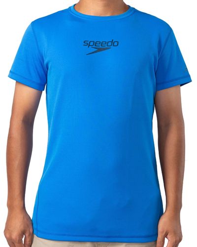 Speedo Water Top Essential Short Sleeve Swim Top – Bondi - Blue