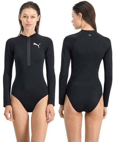 PUMA Damen Lamgarm-surfanzug Long Sleeve Surf Suit - Black