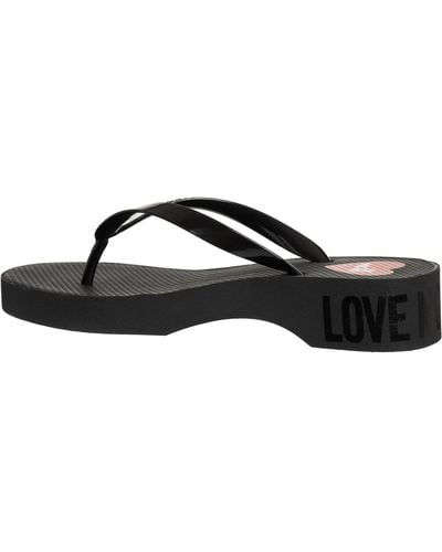 Love Moschino Flip Flops Black 6 Uk