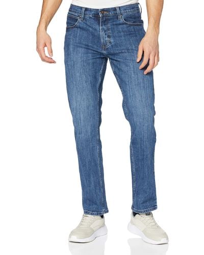 Wrangler Authentic Jeans Straight Fit Uomo - Blu