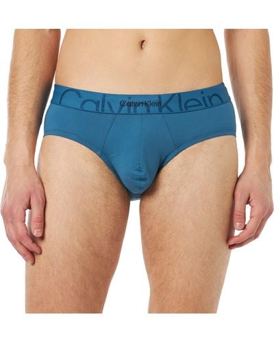 Calvin Klein Hombre Calzoncillo Hip Brief con Stretch - Azul