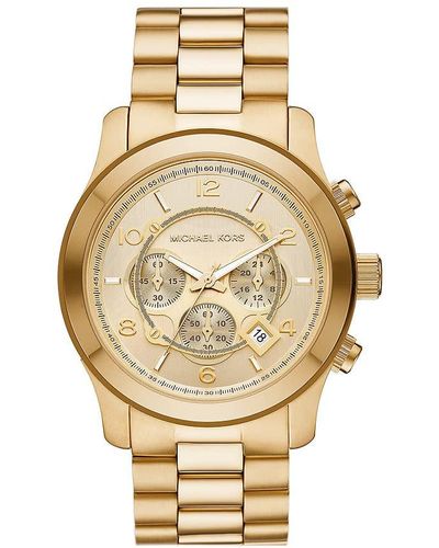 Michael Kors Chronograaf Horloge Runway Goudkleurig Roestvrijstalen - Metallic