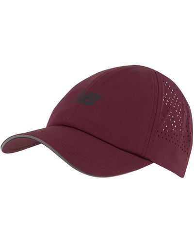 New Balance , , Laser Performance Running Hat, Sports And Casual Wear, One Size Fits Most, Nb Burgundy - Red