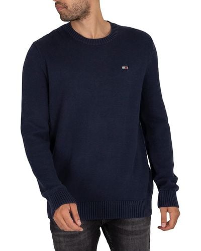 Tommy Hilfiger Tjm Essential Crew Neck Sweater - Blu