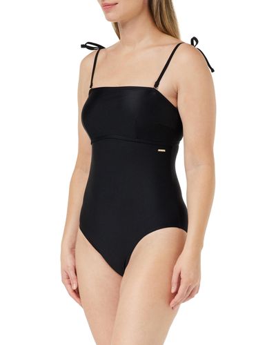 Speedo Shaping Bandeau 1 Piece Swimsuit - Black