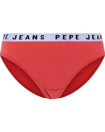 Pepe Jeans Solid Bikini Style Underwear - Rojo