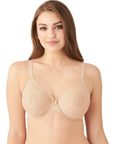Wacoal 's Halo Lace Unlined Underwire Bra - Natural