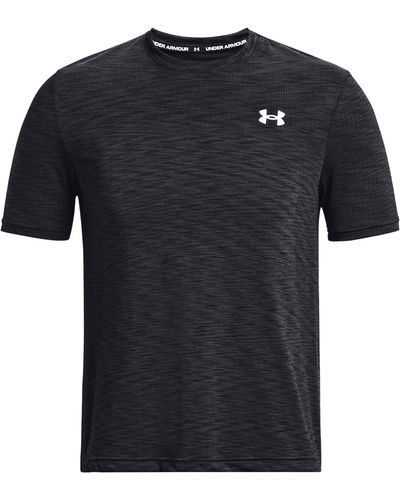 Under Armour Ua Seamless Fade Short Sleeve Tee Top Shirt 1372406 - Black