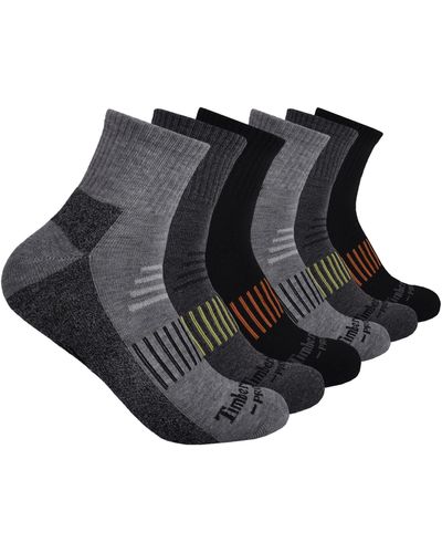 Timberland 6-Pack Quarter Socks Chaussettes - Noir