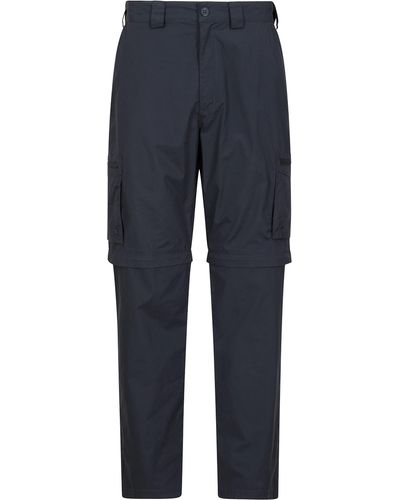 Mountain Warehouse Pantalon de randonnée avec Zip au - Bleu